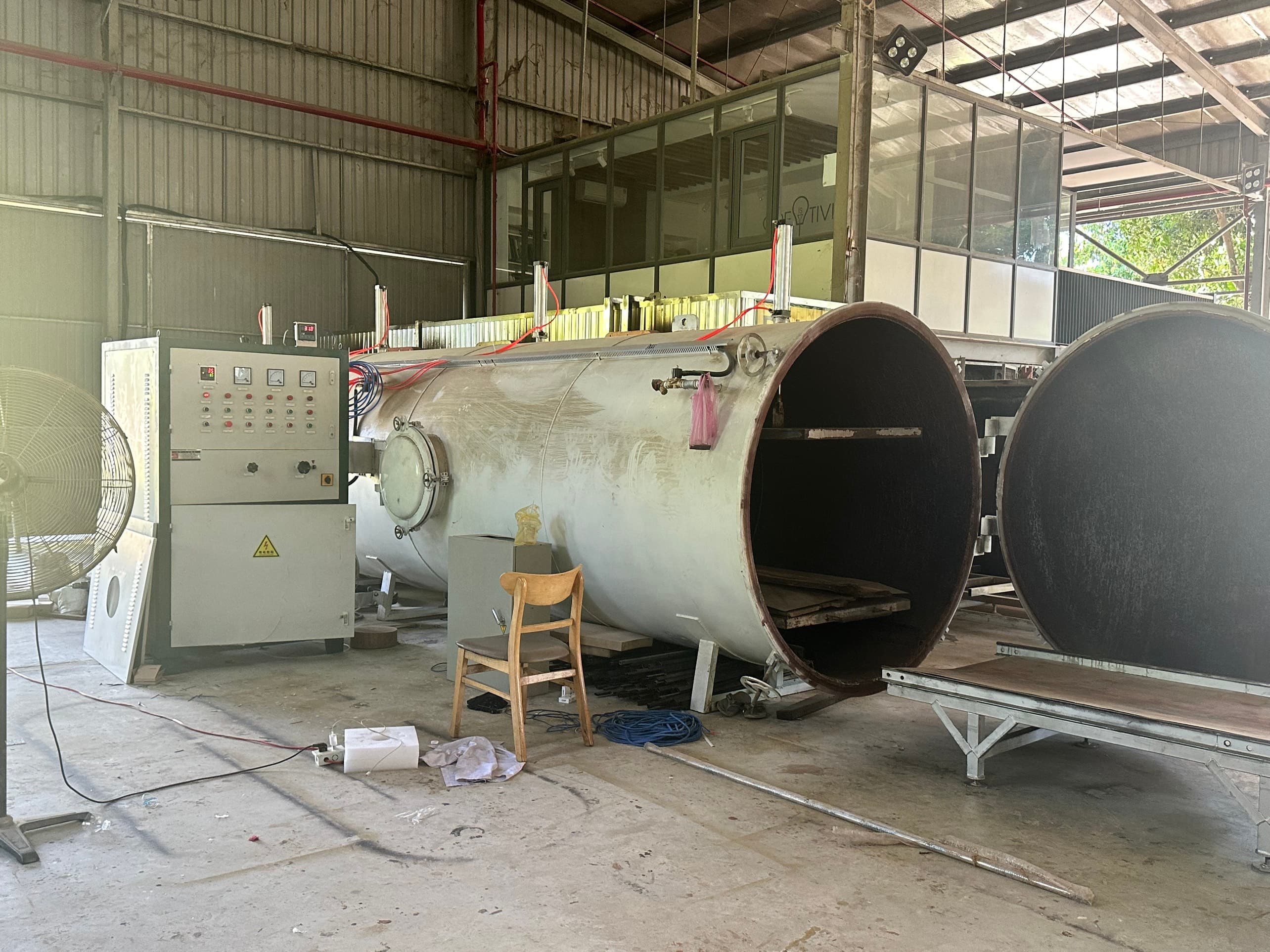 High-frequency wood drying kiln manufactured at Phu Vinh Phi company
