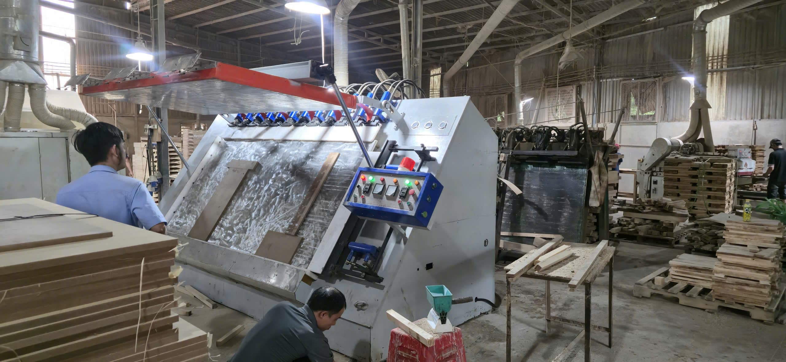 High-frequency A-frame press in production facility